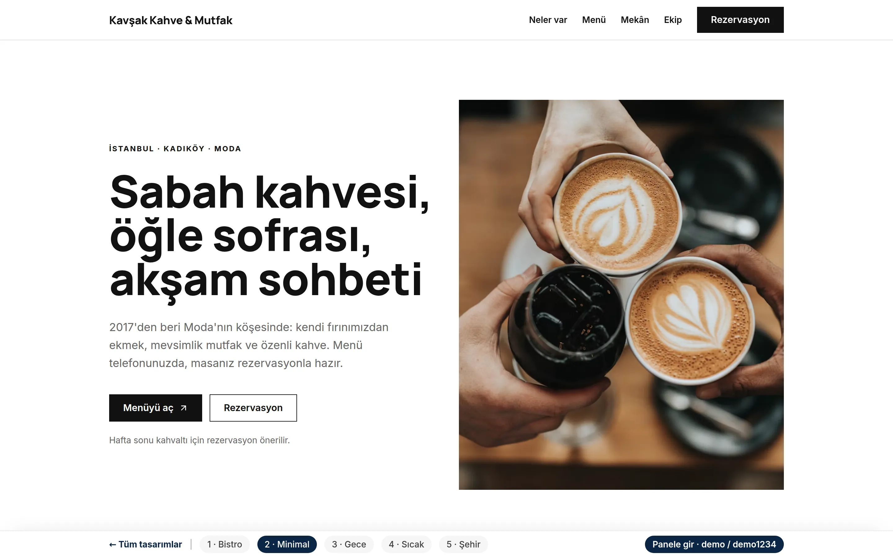 Tasarım 2 — Minimal