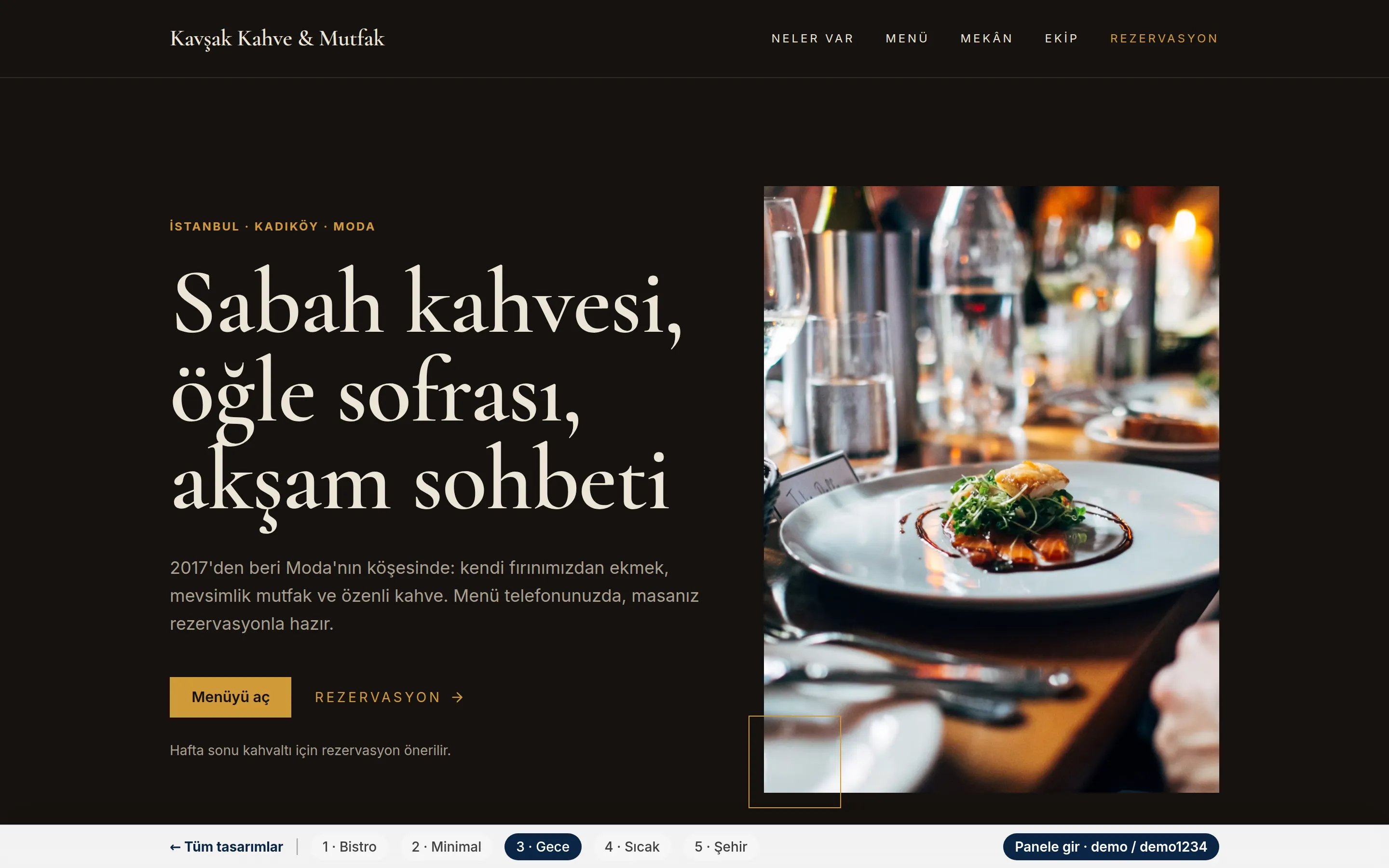 Tasarım 3 — Gece